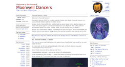 Desktop Screenshot of moonwelldancers.com